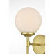 Ansley 1 Light 6 inch Brass Bath Sconce Wall Light