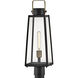 Hugh 1 Light 22 inch Black with Burnished Bronze Outdoor Post Mount