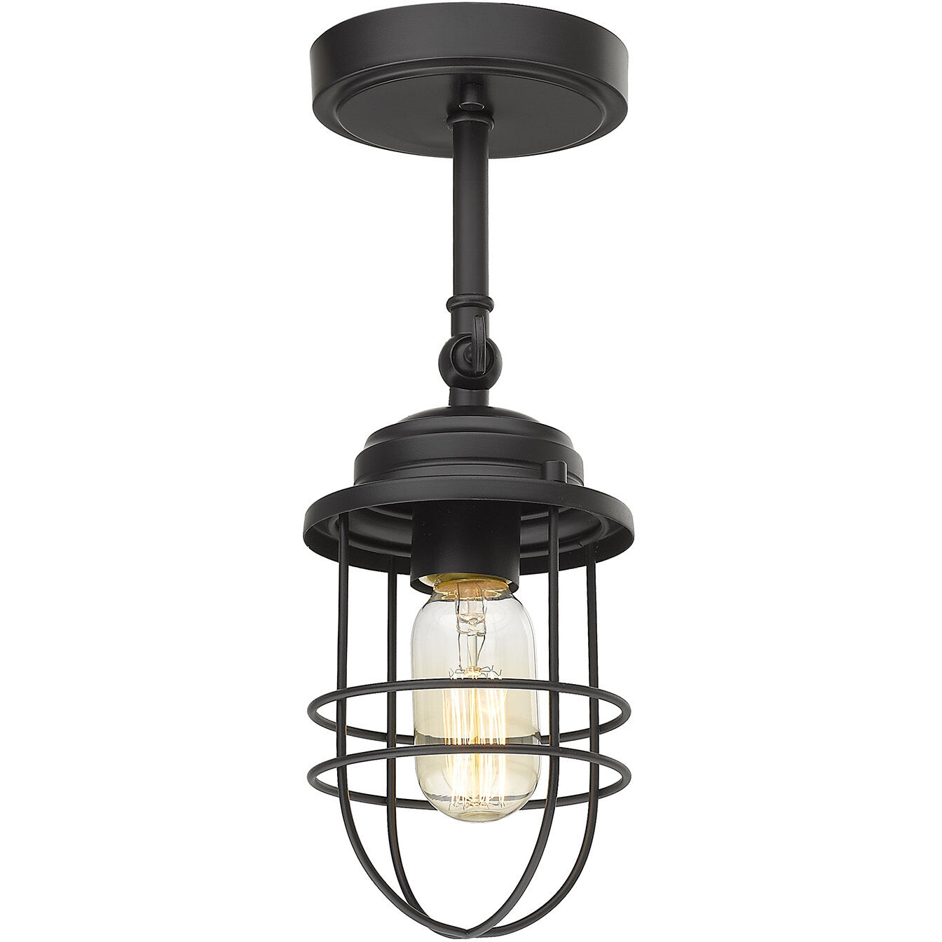 Seaport 1 Light 4.63 inch Matte Black Wall Sconce Wall Light, Damp