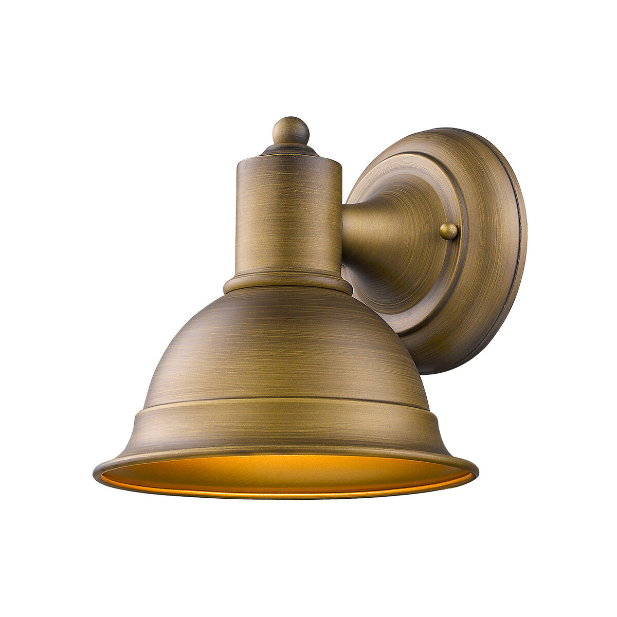 Colton 1 Light 8 inch Raw Brass Exterior Wall Mount
