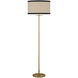 kate spade new york Walker 58 inch 4.6 watt Gild Cordless Floor Lamp Portable Light in Linen with Black Linen Trim