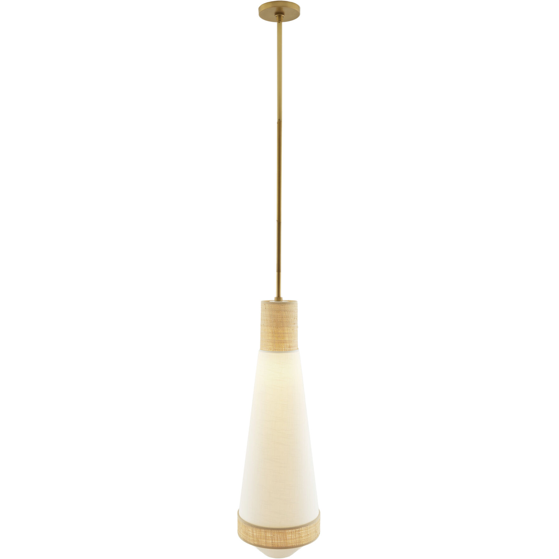Shreveport 1 Light 10 inch Natural and Antique Brass Pendant Ceiling Light