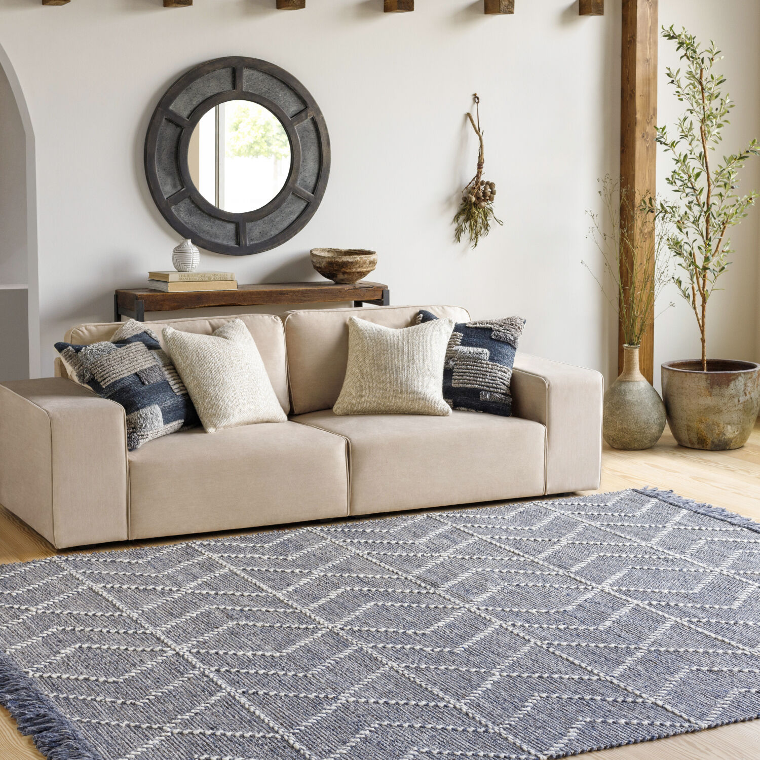 Uttar 108 X 72 inch Grey Rug in 6 X 9, Rectangle