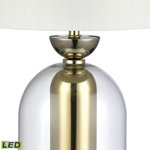 Park Plaza 21 inch 9.00 watt Clear with Gold Table Lamp Portable Light