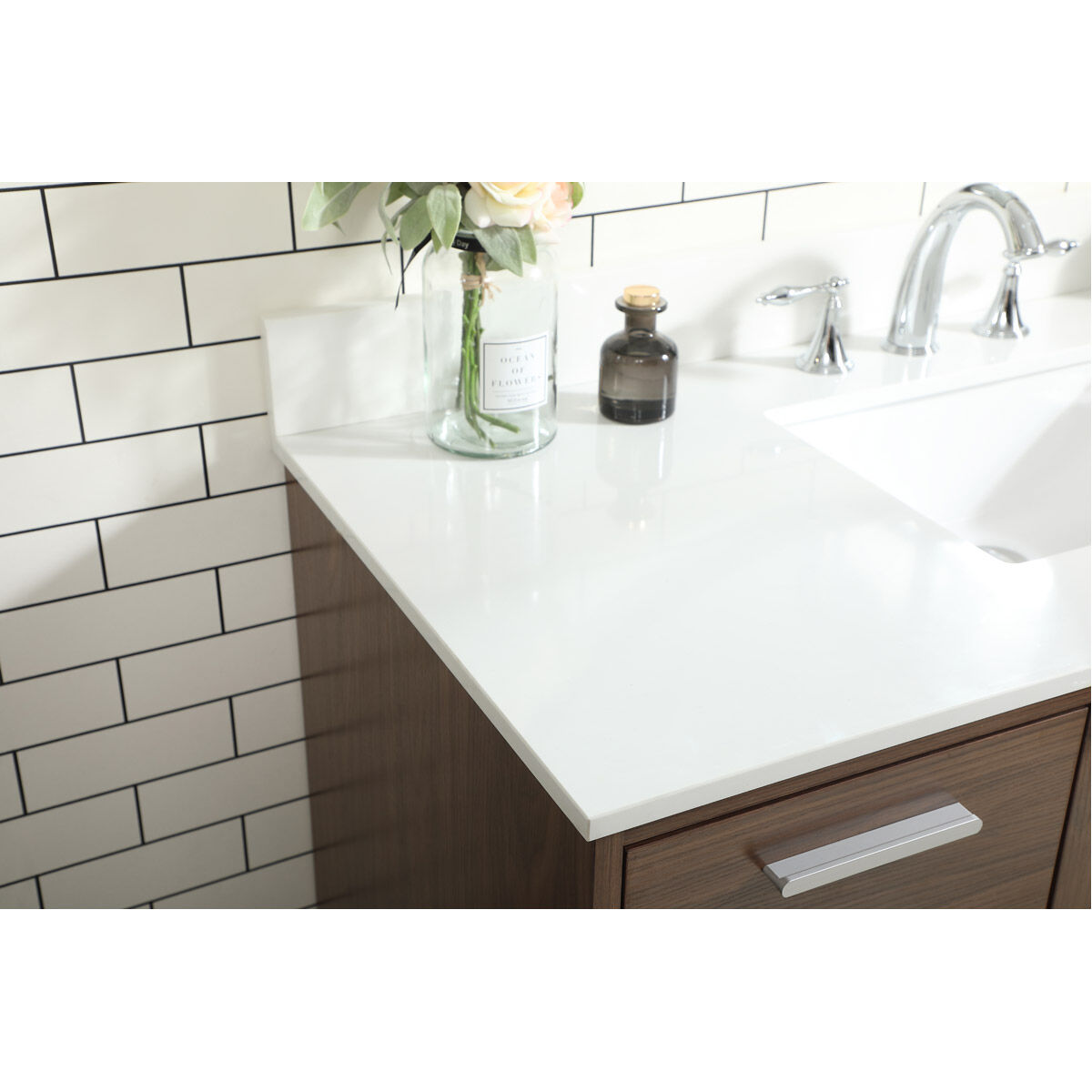 Baldwin 48 X 22 X 34 inch Walnut Vanity Sink Set