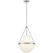 Collins 1 Light 15 inch Polished Nickel Pendant Ceiling Light, Medium