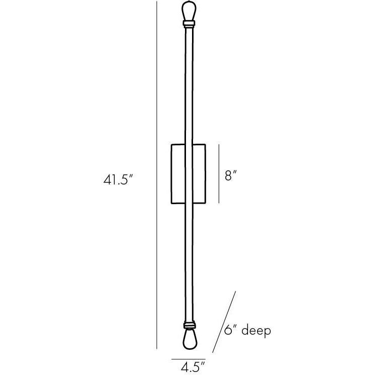 Hutu Wall Light in Antique Brass