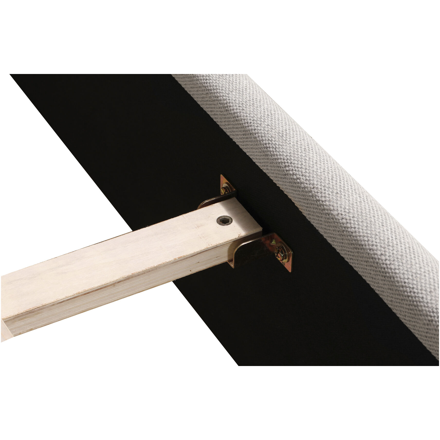 Luzon Grey Bed in Light Grey, Queen