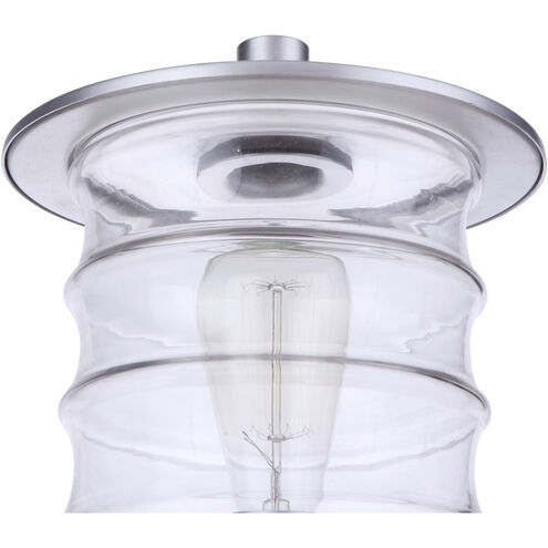 Canon 1 Light 14.13 inch Satin Aluminum Outdoor Post Mount