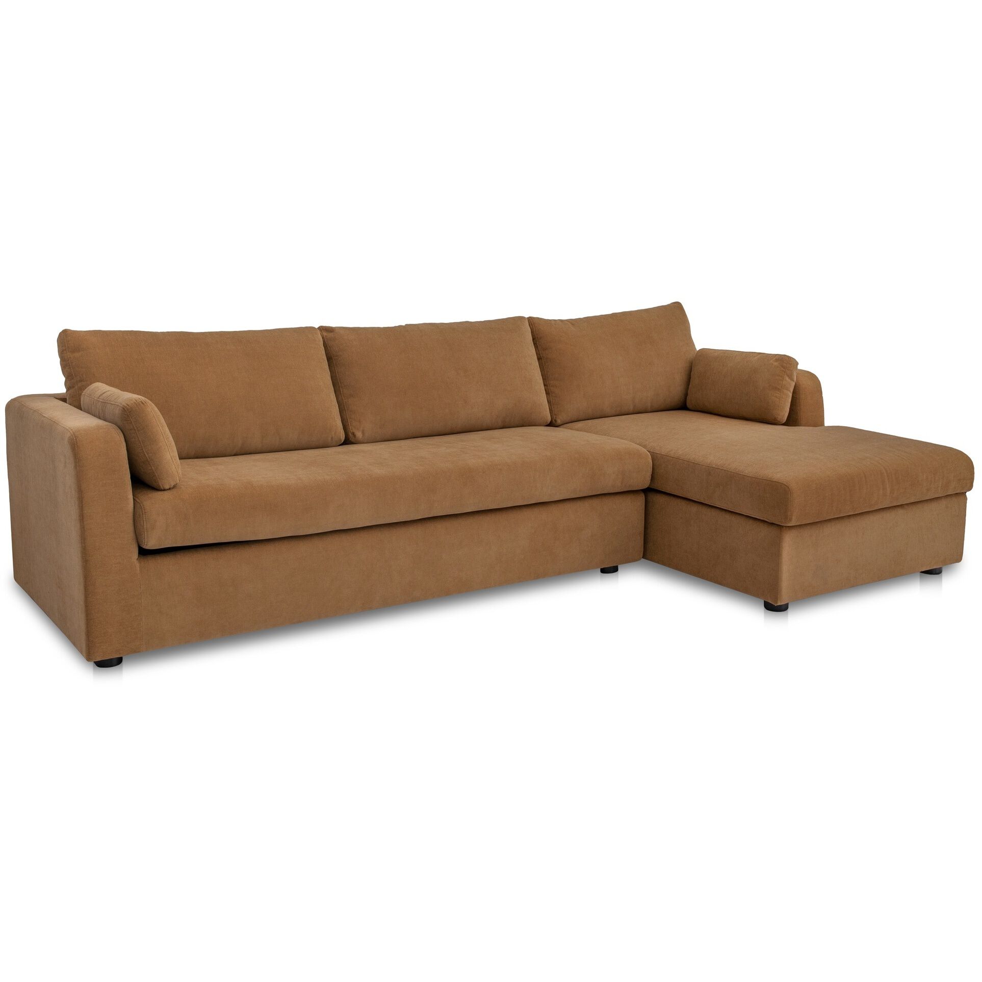 Burrow Brown Sleeper Sectional With Storage Chaise in Right, Right