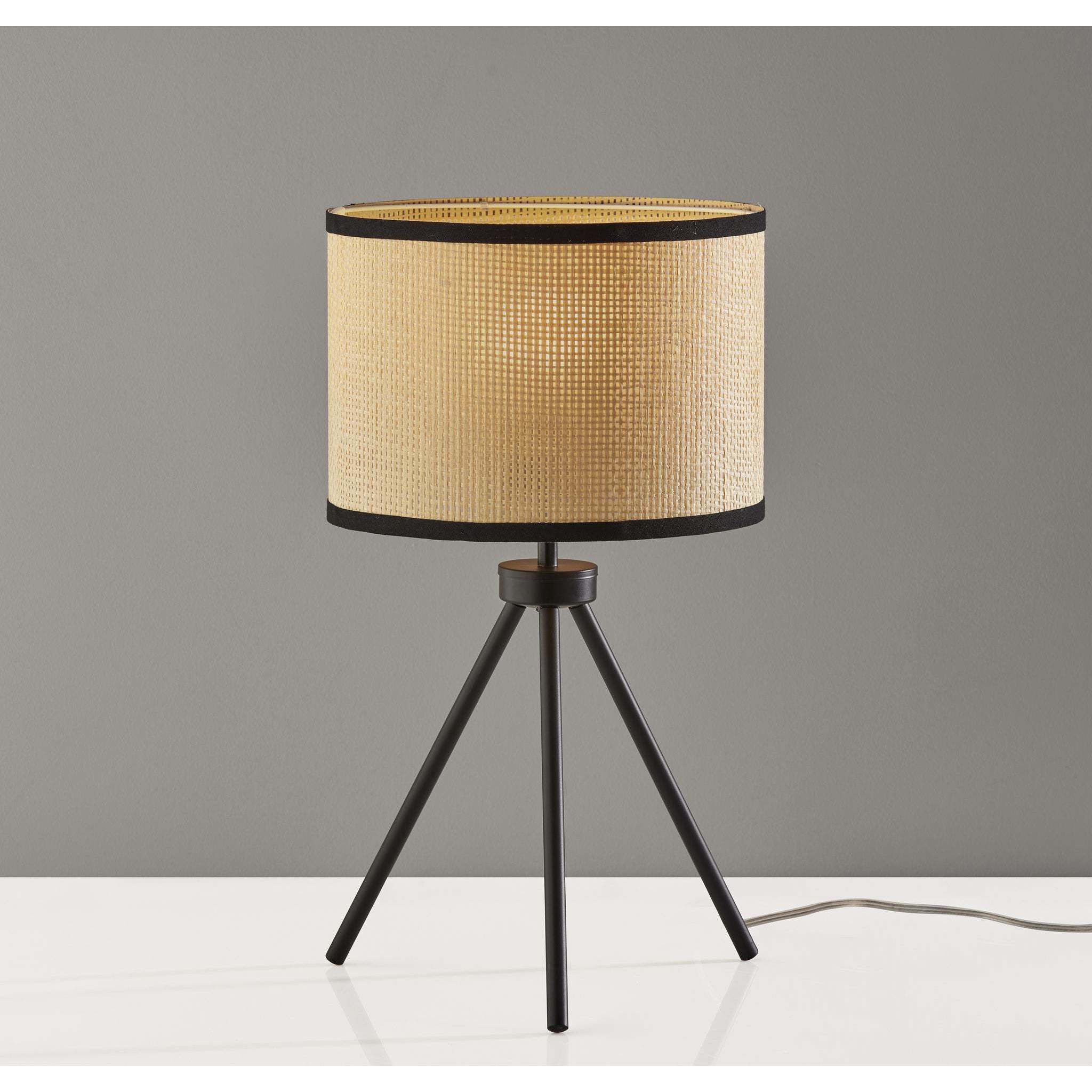 Raven 21.5 inch 60.00 watt Black Table Lamp Portable Light