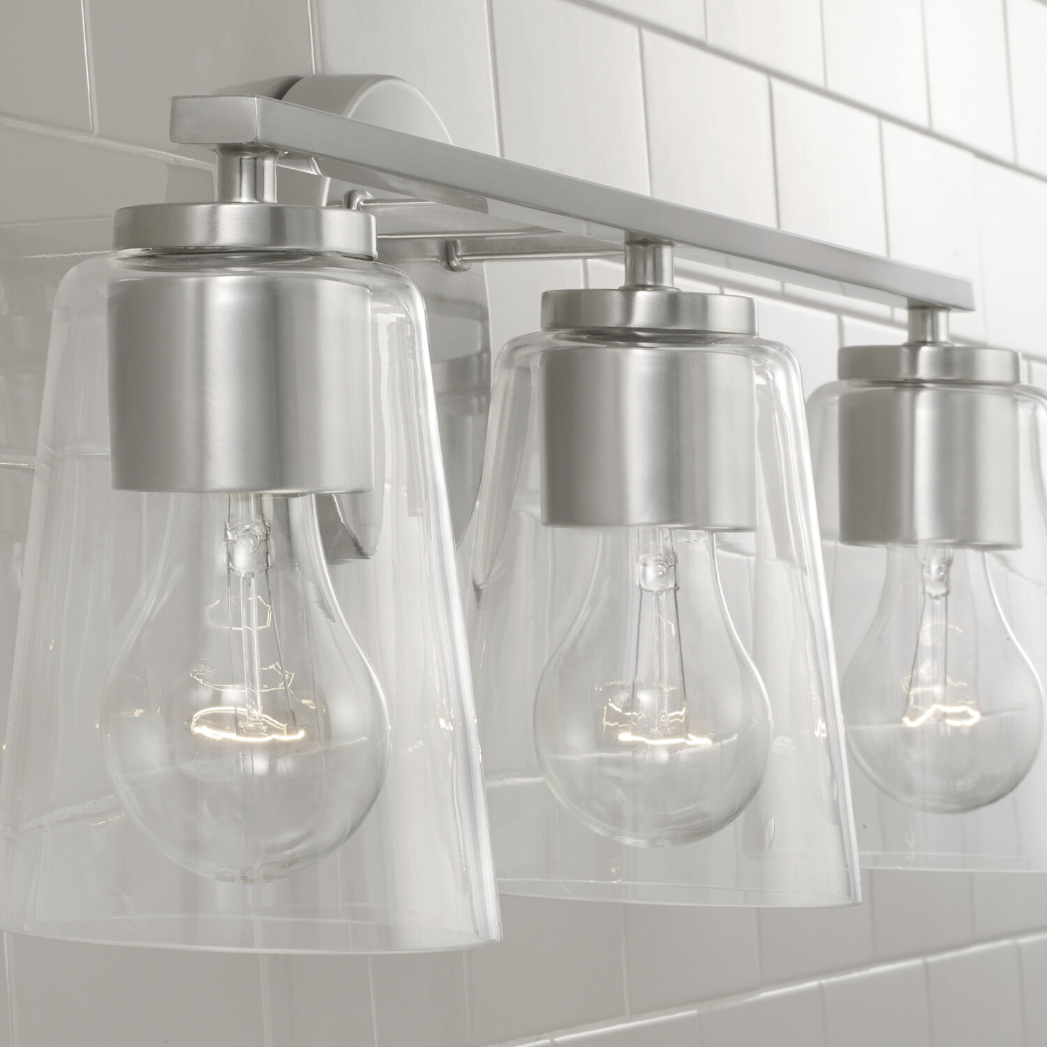 Portman 3 Light 25 inch Brushed Nickel Vanity Light Wall Light