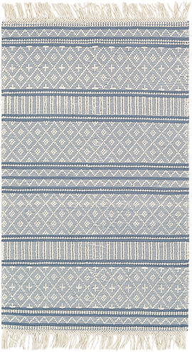 Farmhouse Tassels 108 X 72 inch Blue Rug in 6 X 9, Rectangle
