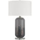 Lewes 30.25 inch 150 watt Gray and Clear and Polished Nickel Table Lamp Portable Light