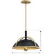 Yorkshire 4 Light 20.75 inch Dark Matte Black and Legacy Brass Pendant Ceiling Light