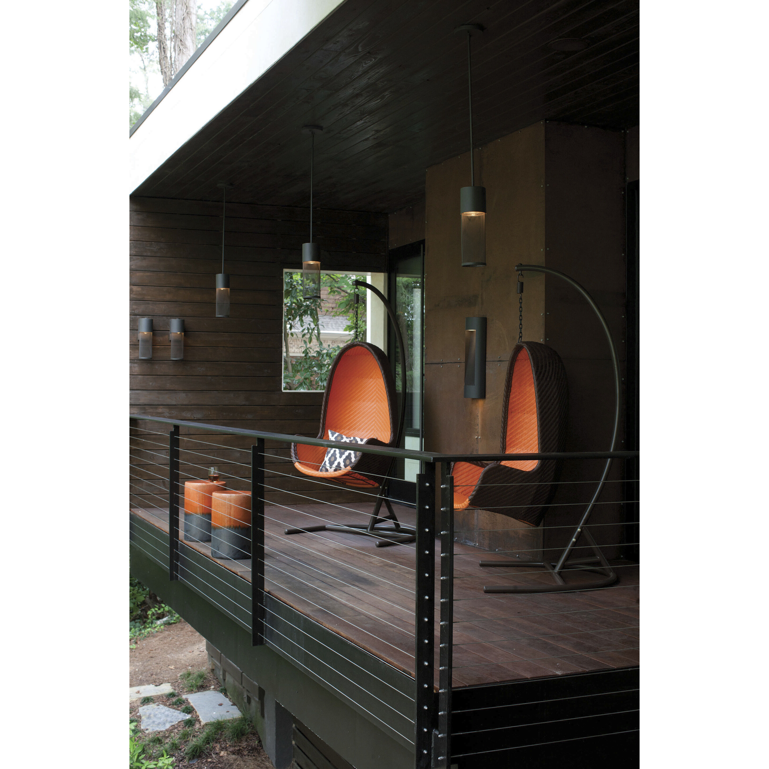 Aria LED 5 inch Buckeye Bronze Outdoor Hanging Lantern