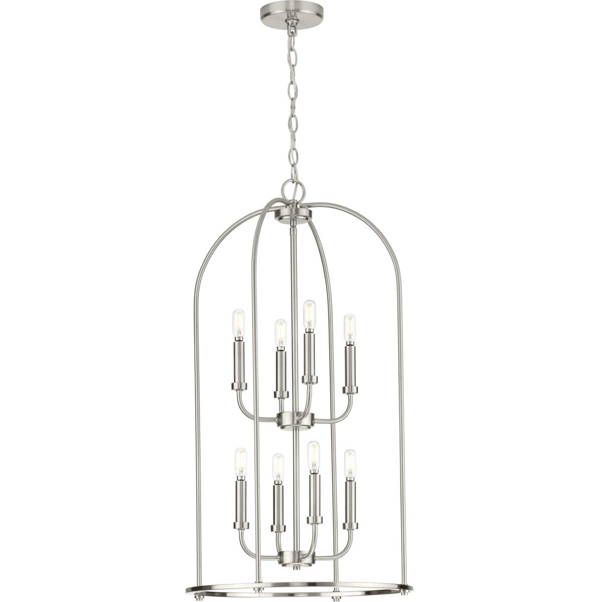 Leyden 8 Light 18 inch Brushed Nickel Foyer Pendant Ceiling Light