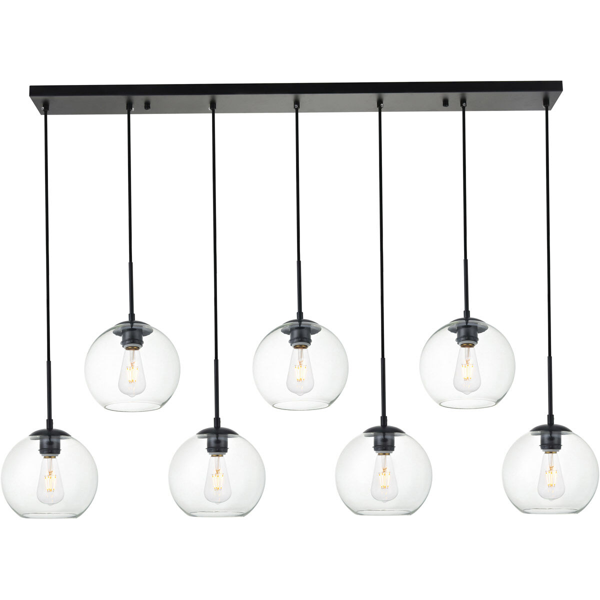 Huntington 7 Light 8 inch Black Pendant Ceiling Light