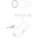 Paolo 48V DC Brushed Gold Trilo Track Directional Light Ceiling Light in Black Baffle