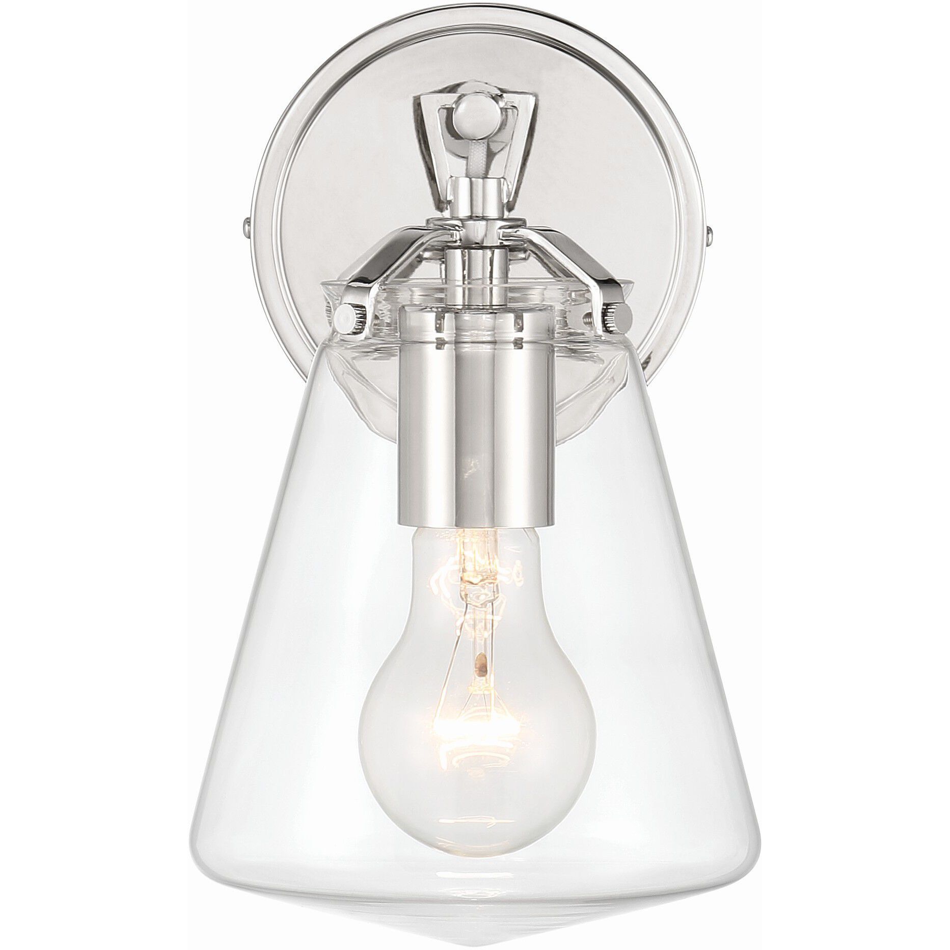 Voss Bath Sconce Wall Light in Polished Nickel