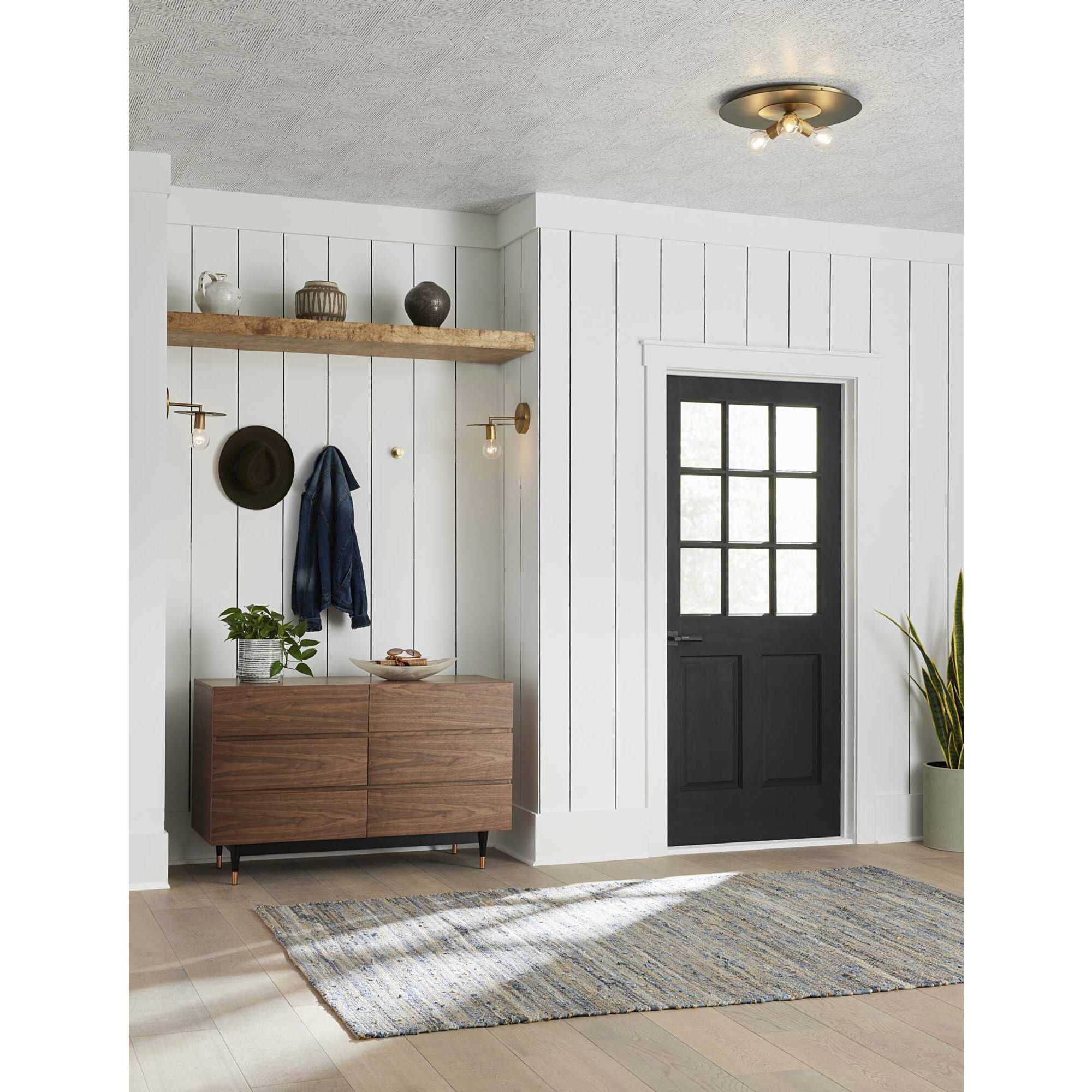 Trimble 3 Light 18 inch Brushed Bronze Flush Mount Ceiling Light, Design Series