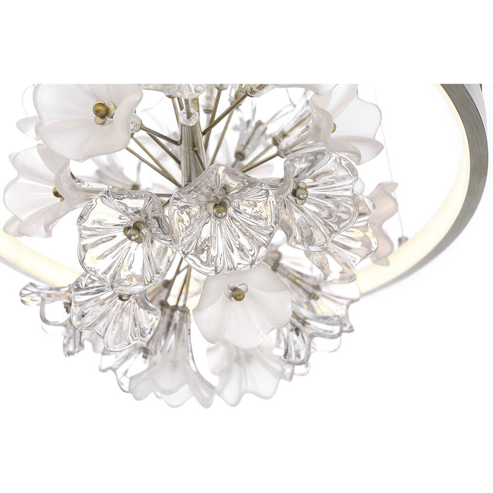 Clayton LED 25.75 inch Silver Chandelier Ceiling Light