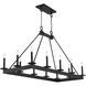 Boylston 12 Light 47 inch Matte Black Linear Chandelier Ceiling Light, Lighting One