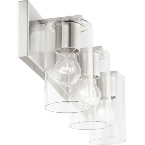 Zurich 3 Light 24 inch Brushed Nickel Vanity Sconce Wall Light