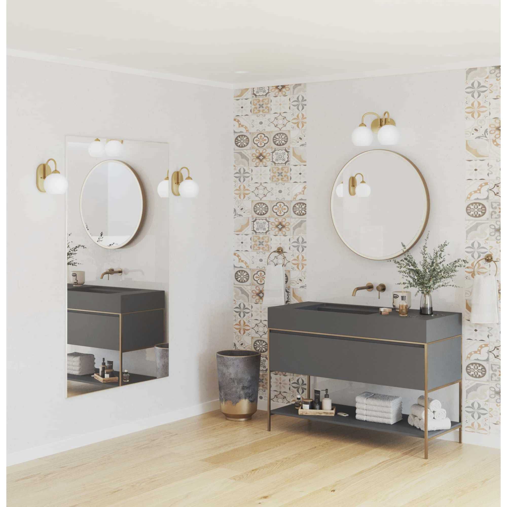 Carisa 1 Light 7 inch Vintage Gold Bath Vanity Wall Light