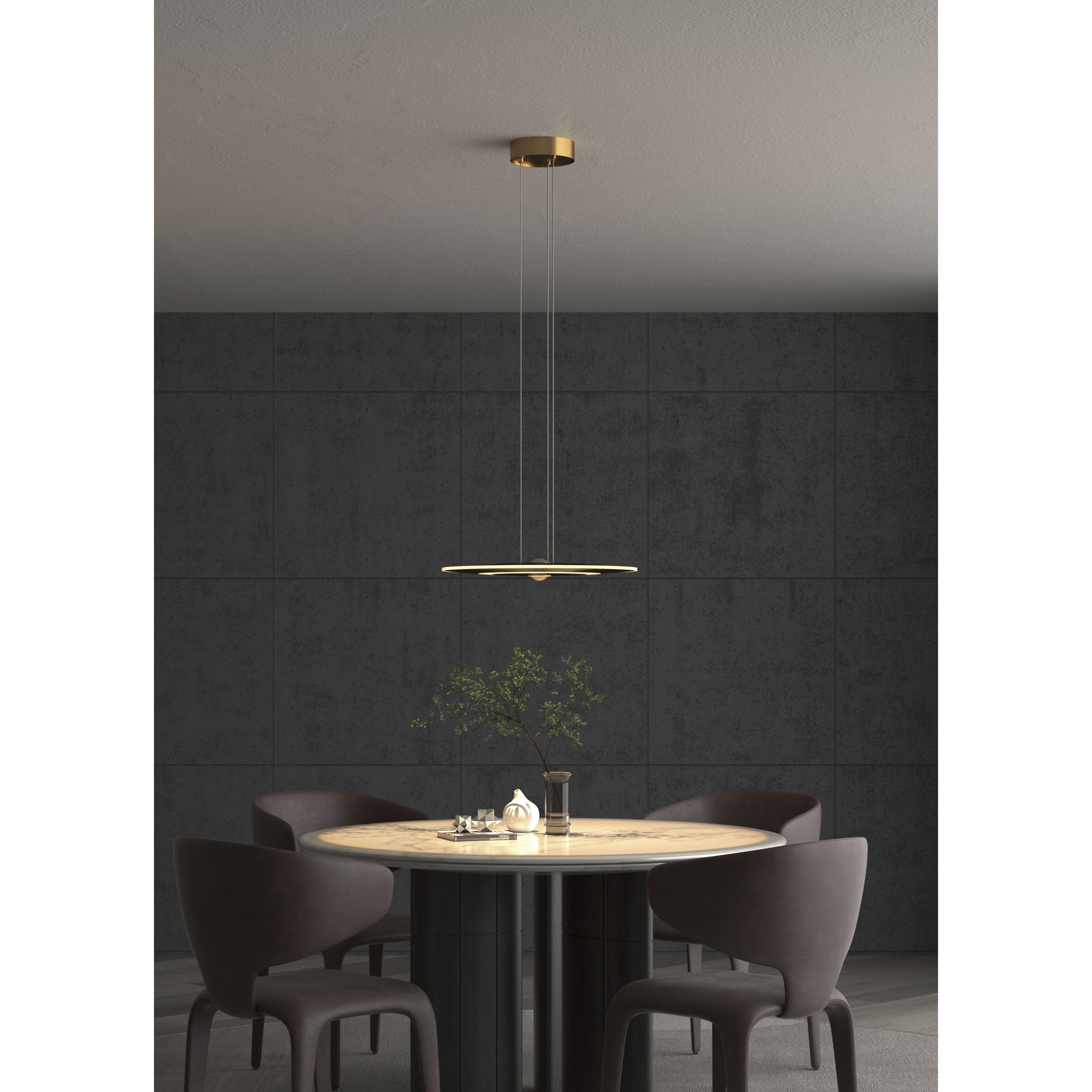 Nebula LED 21.5 inch Antique Brass Pendant Ceiling Light