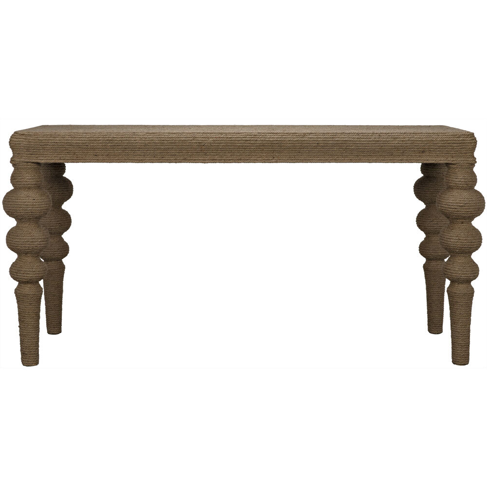 Ismail 64 X 25 inch Natural Console, Turned Leg