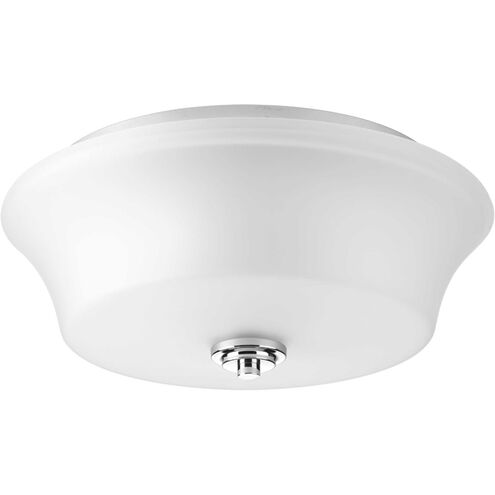 Read 2 Light 14 inch Polished Chrome Flush Mount Ceiling Light