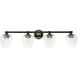 Willow 4 Light 35.5 inch Black Chrome Vanity Sconce Wall Light