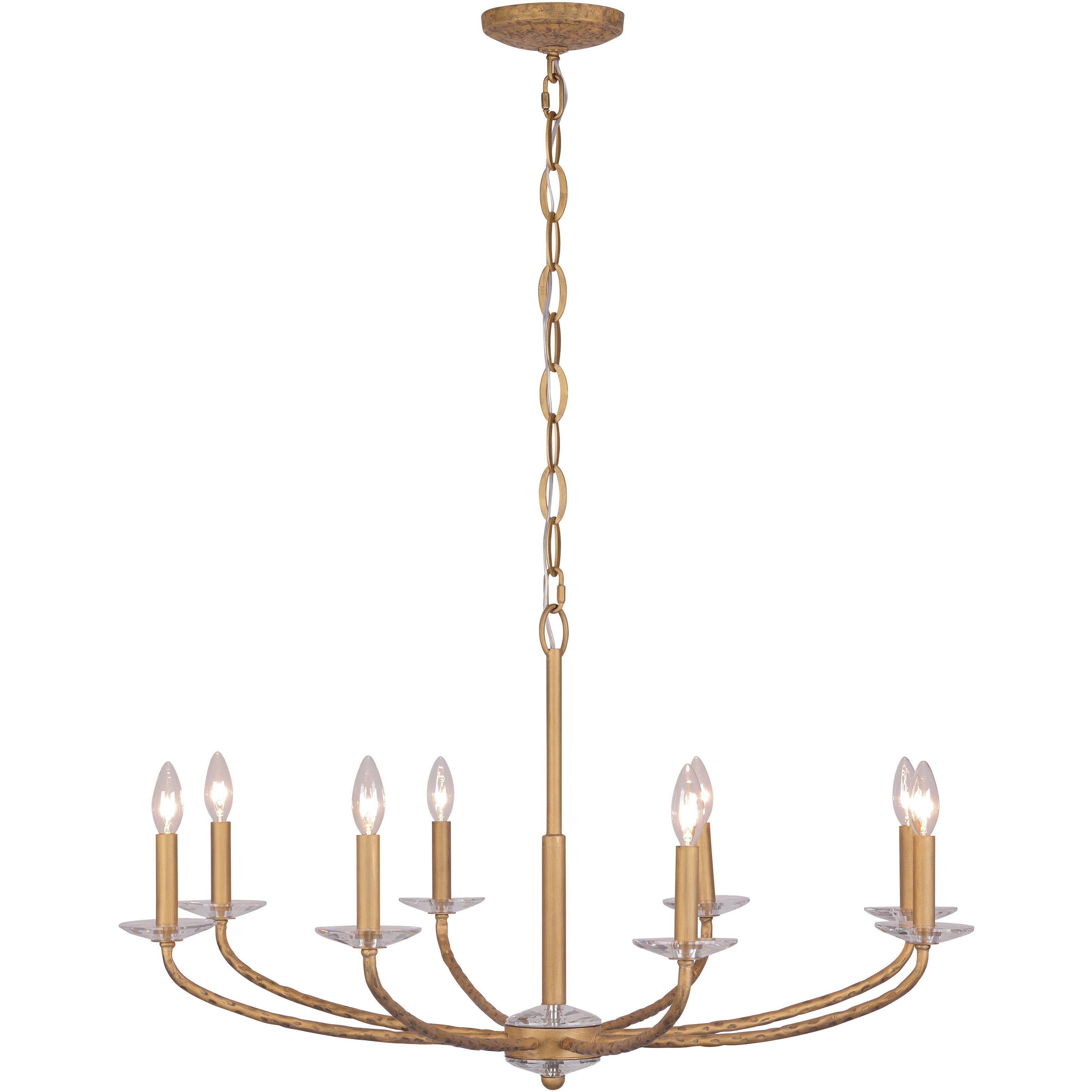 Atella 8 Light 36 inch Ashen Gold Chandelier Ceiling Light