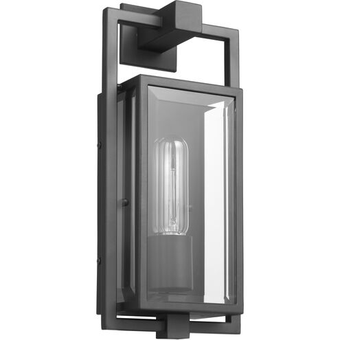 Exhibit 1 Light 14 inch Matte Black Outdoor Wall Sconce