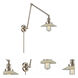 Halophane 30 inch 60.00 watt Satin Nickel Swing Arm Wall Light, Franklin Restoration
