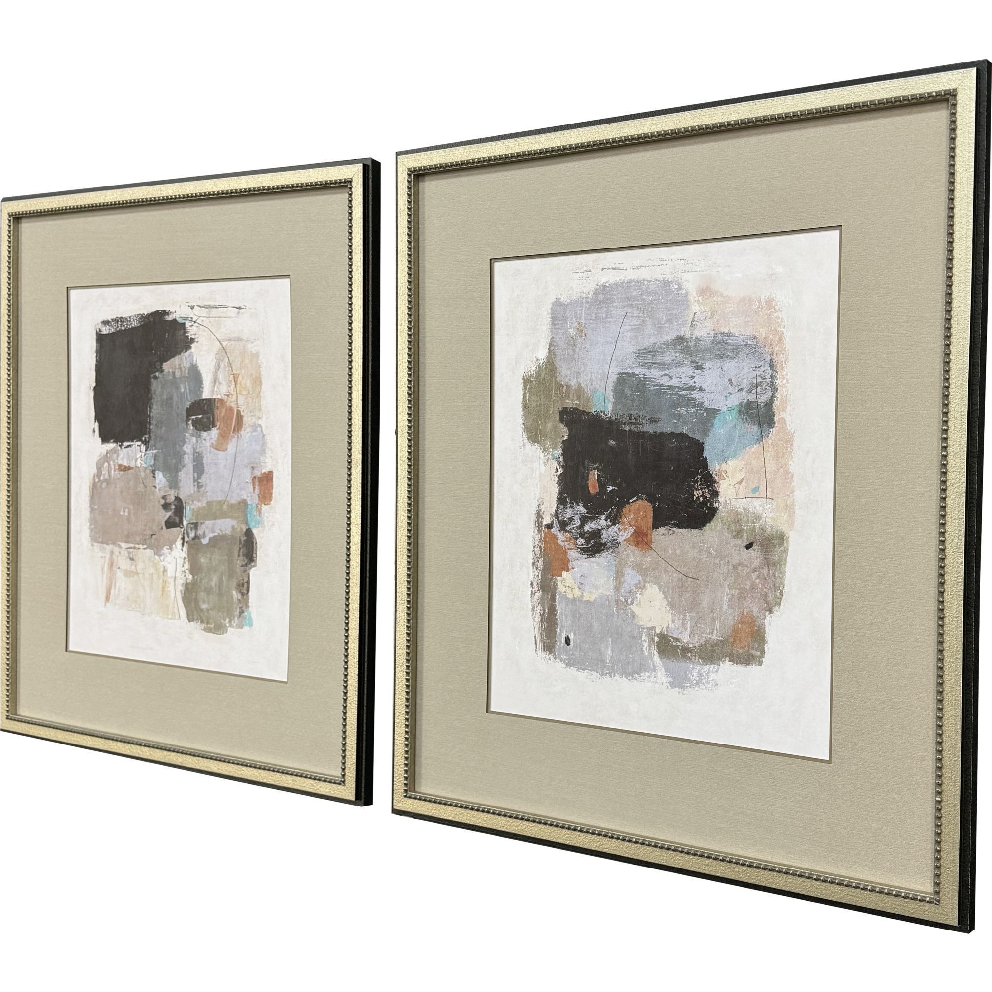 Estrella Black and Beige and Brown and Rust Framed Art