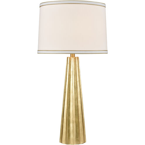 Hightower 31 inch 150 watt Gold Leaf Table Lamp Portable Light