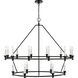 C&M by Chapman & Myers Keystone 18 Light 49.13 inch Aged Iron Chandelier Ceiling Light