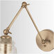 Profile 15.25 inch 100 watt Aged Brass Adjustable Swing Arm Sconce Wall Light