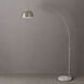 Half Dome 92 inch 14 watt Satin Nickel and White Arc Floor Lamp Portable Light in Satin Nickel Steel