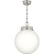Andorra 1 Light Polished Nickel Pendant Ceiling Light