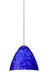 Besa Lighting Mia LED Satin Nickel Pendant Ceiling Light in Blue Cloud Glass 1XT-177986-LED-SN - Open Box