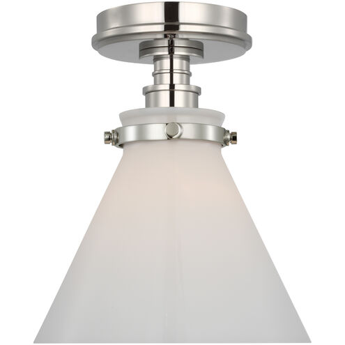 Chapman & Myers Parkington LED 8.5 inch Polished Nickel Conical Flush Mount Ceiling Light
