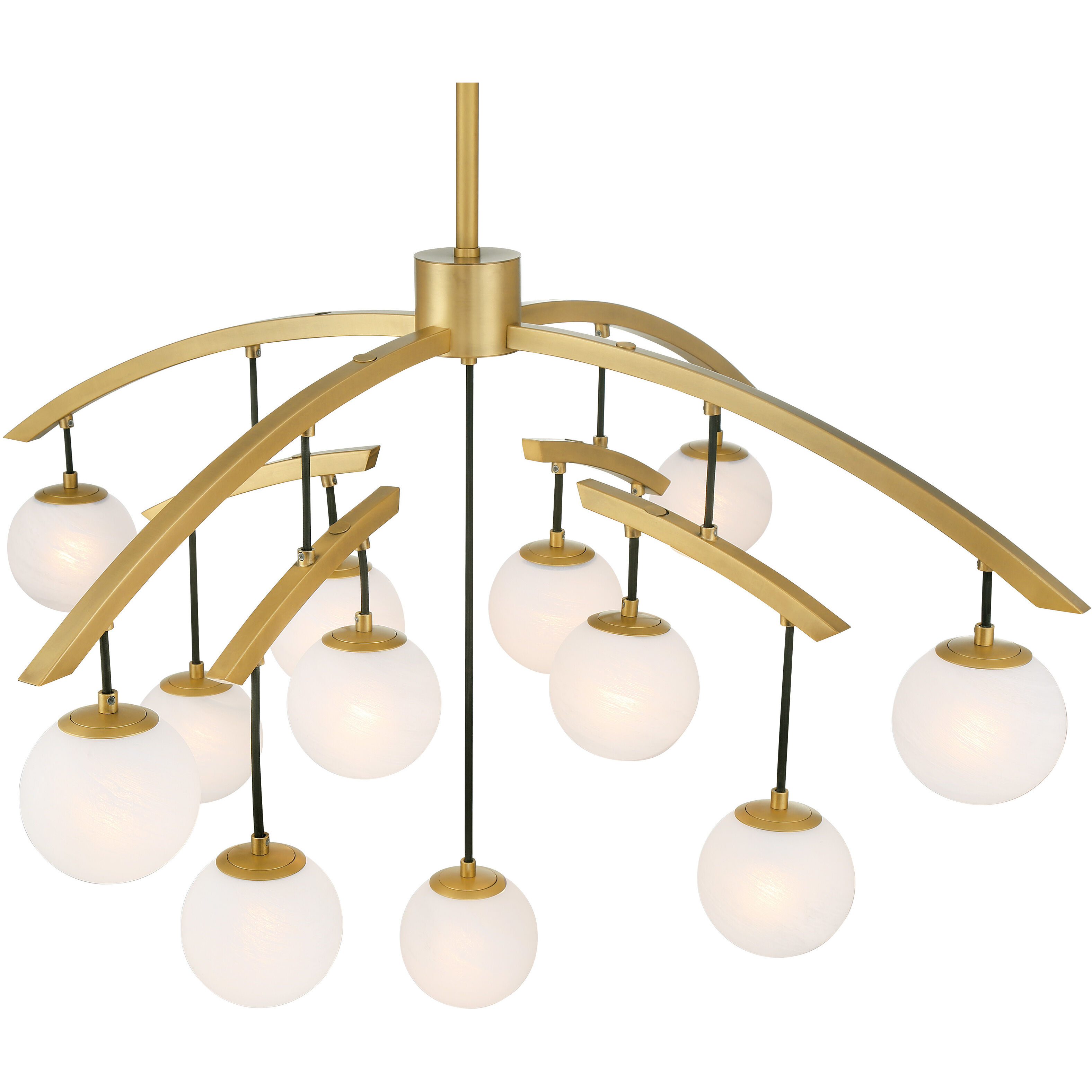 Curven 13 Light 42 inch Legacy Brass Chandelier Ceiling Light