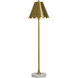 Daphne 36 inch 40 watt White Marble and Polished Brass Table Lamp Portable Light