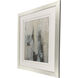 Concrete Planet Gray and Blue and Metallic and White Framed Art, The Studio