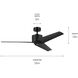 Almere 56 inch Satin Black Ceiling Fan