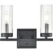 Iversen 2 Light 12.5 inch Matte Black Vanity Light Wall Light