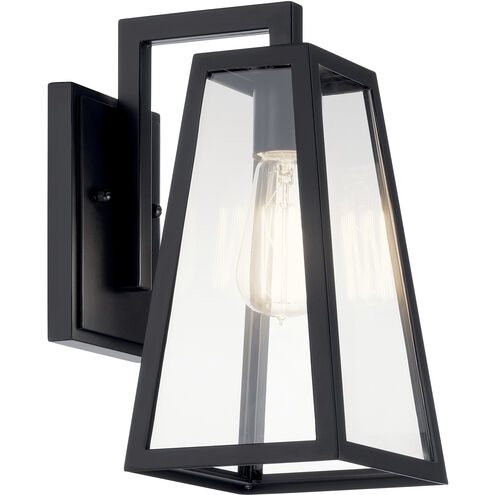 Delison 1 Light 11.5 inch Black Outdoor Wall Sconce